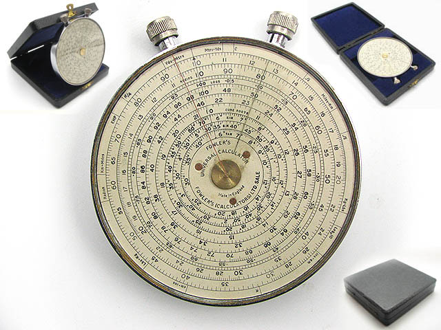 1930s Fowlers Universal Calculator in Presentation Casee